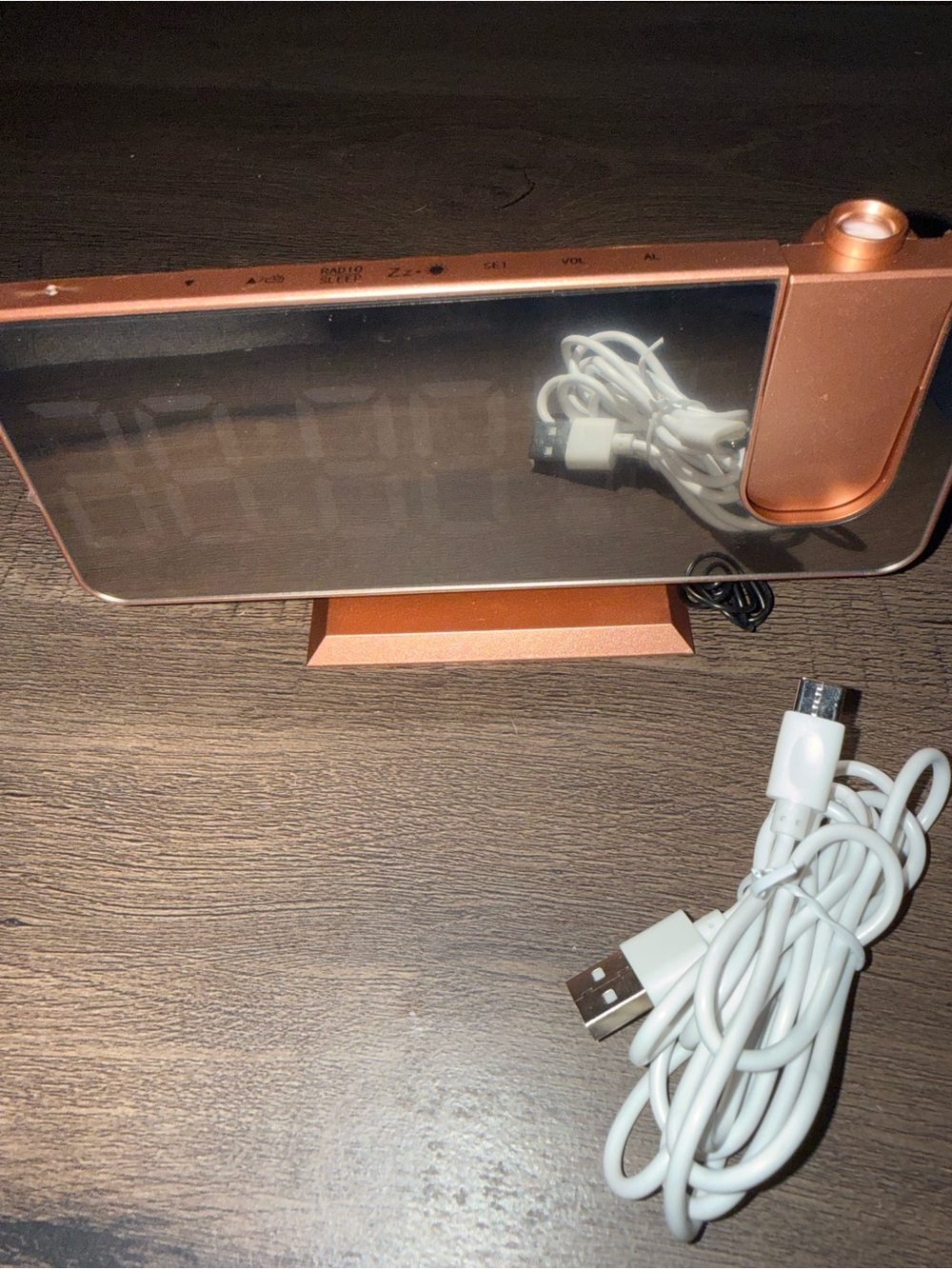 Digital Projection Alarm Clock - Copper LED Display - Picture 7 of 10